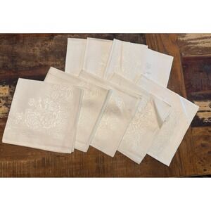 Vintage Linen Napkins Lot Classic Rose Pattern Made In Japan‎